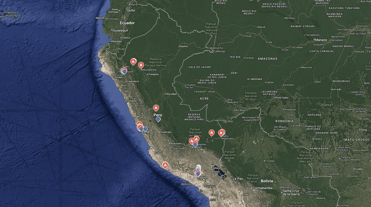 Mapa Club de Bioacústica del Perú