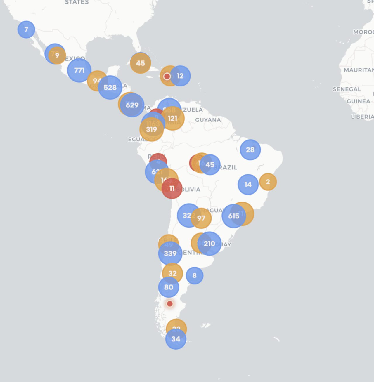 Mapa de grabaciones del Grabatón 2026